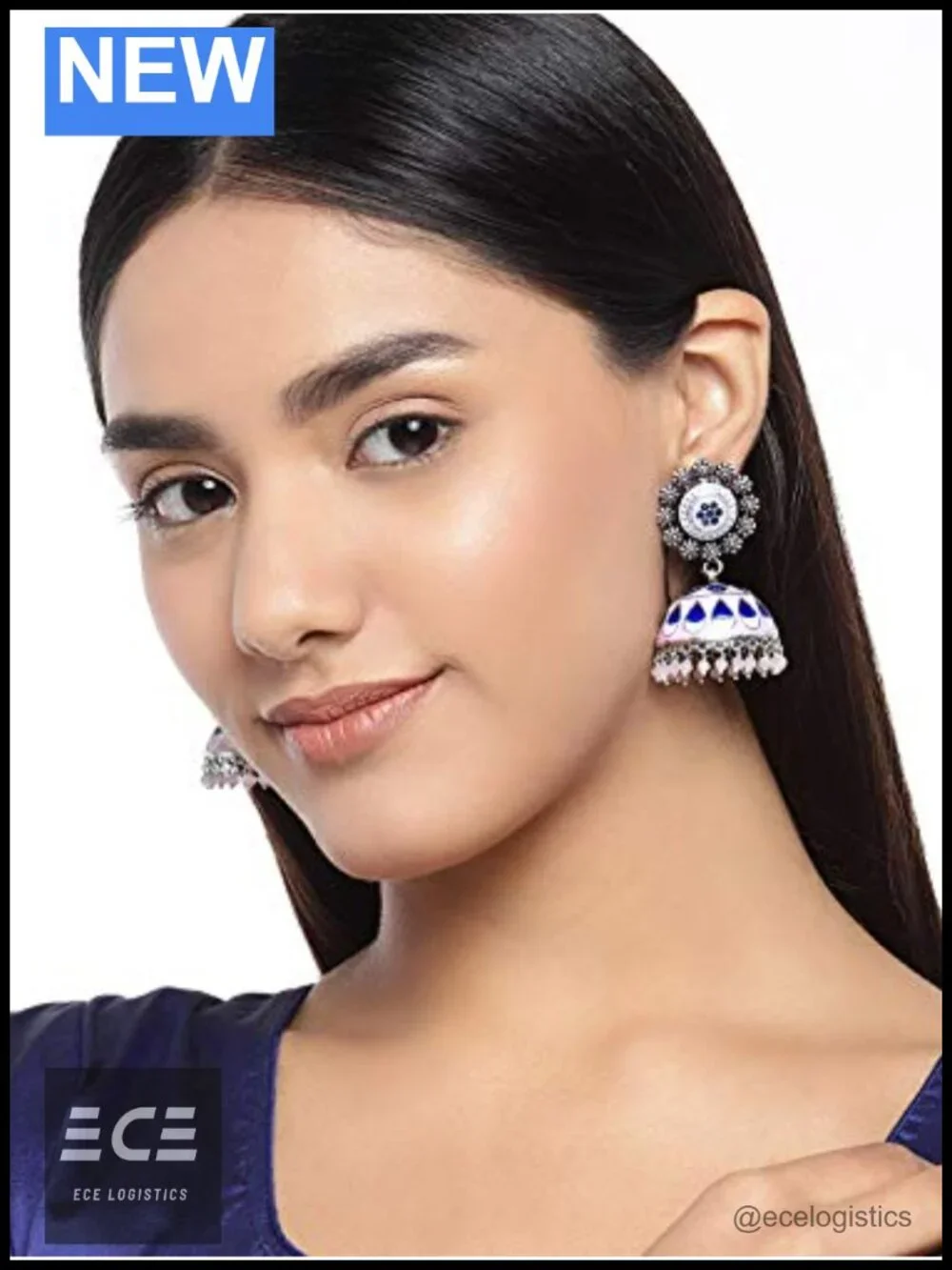 Oxidized Jhumki Earrings Set Indian Ethnic Wedding Fashion Jewelry
